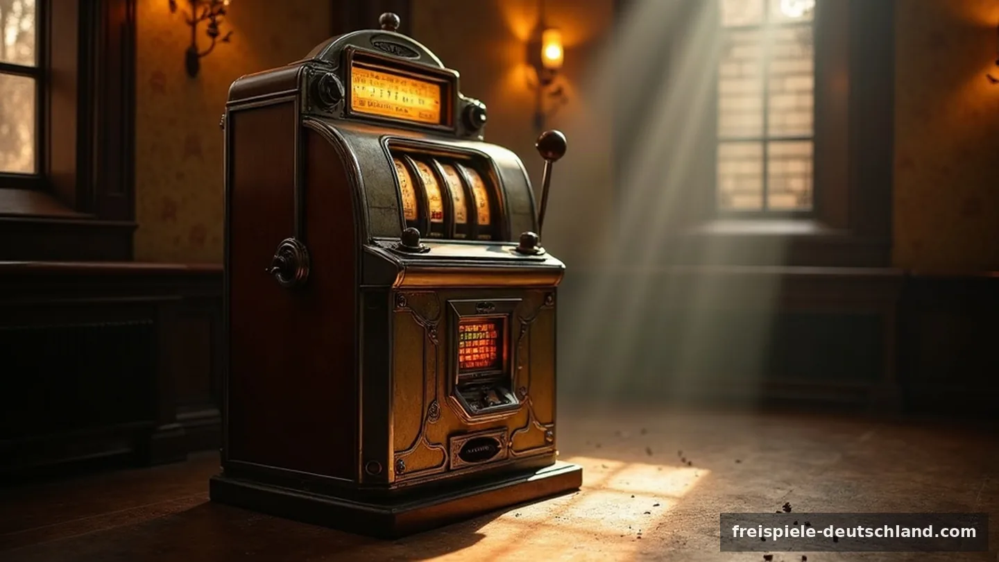 Casino-Nachrichten, alte Spielautomaten, Bonus, Klarna, Book of Dead, Book of Ra, Sofort, Freispiele dargestellt an einem klassischen Spielautomaten